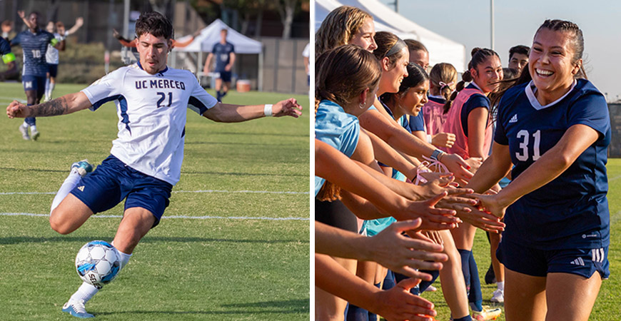 UC Merced Bobcats soccer players